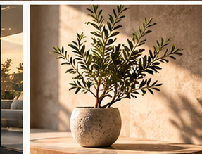 室內植栽與自然光影細節